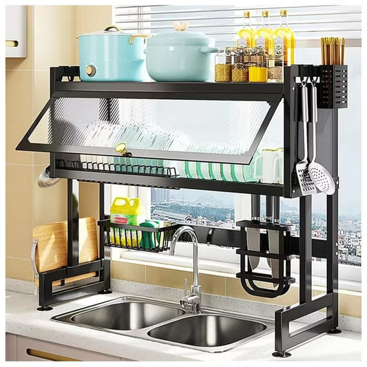 Escurridor de platos con gabinete acero inoxidable
