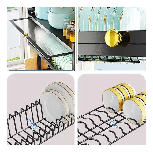 Escurridor de platos con gabinete acero inoxidable