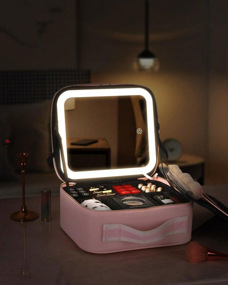 Estuche Cosmetiquera con espejo led