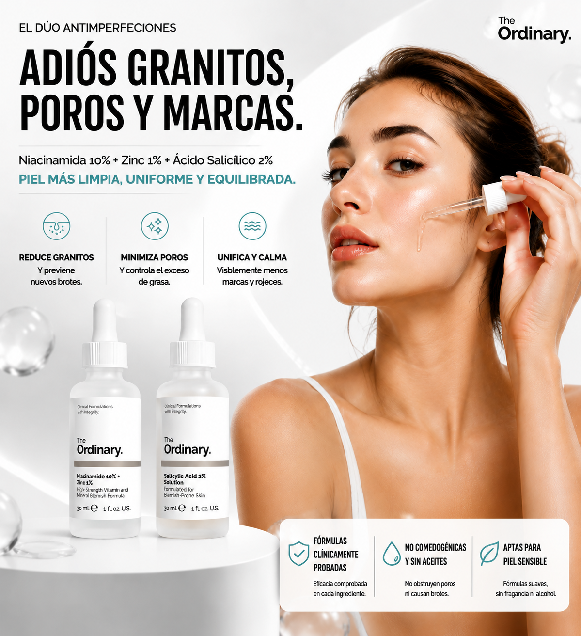 Niacinamida 10% + Acido Salicílico 2% The Ordinary