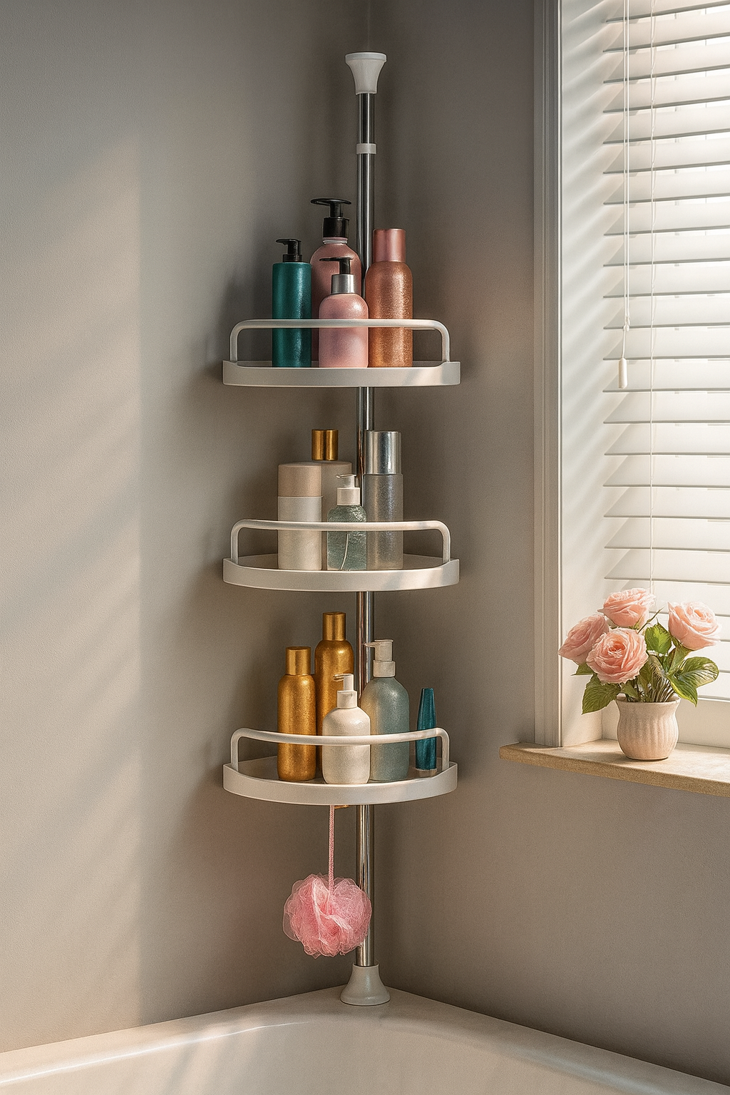 Organizador Esquinero para baño extensible