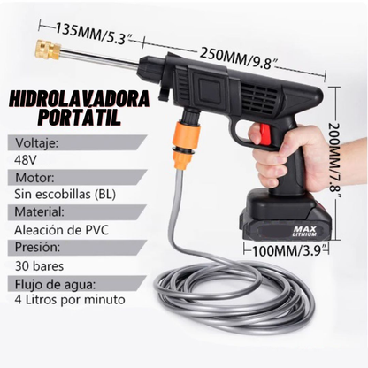 Hidrolavadora Portátil recargable 48v