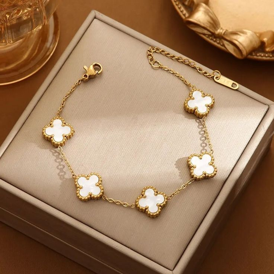 Pulsera Van Cleef Trebol 18k